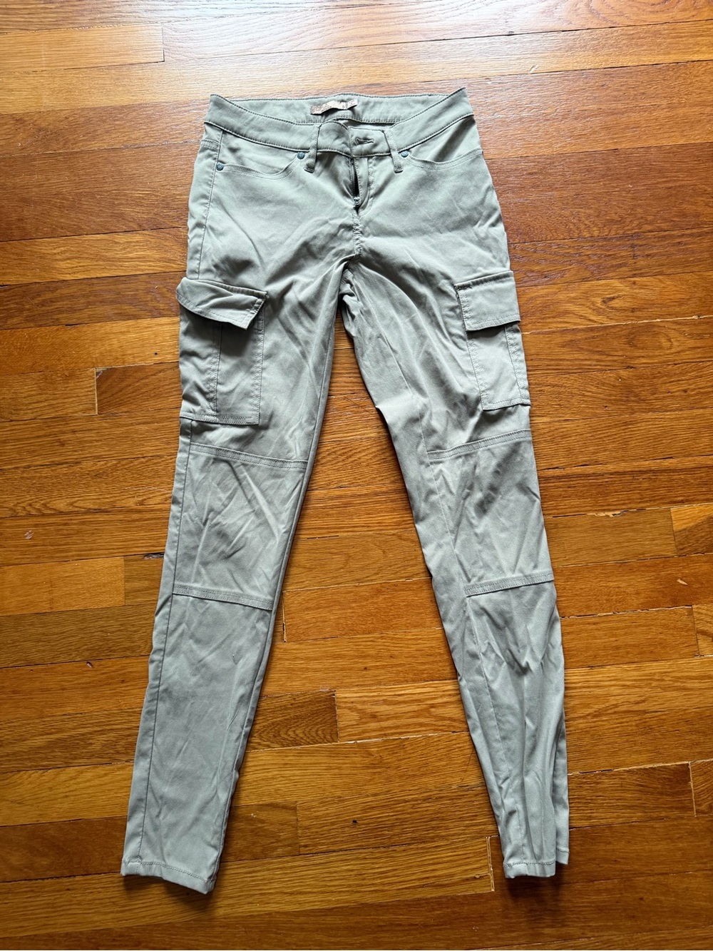 Prana Women's Skinny Cargo Jeans in Olive Green